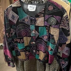 Colorful Geometric Patterned Jacket
